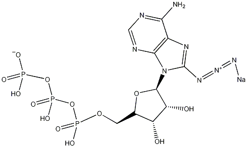 8-叠氮酰苷-5'-三磷酸钠结构式