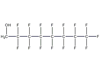 2,2,3,3,4,4,5,5,6,6,7,7,8,8,8-十五氟-1-辛醇结构式