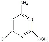 4-氨基-6-氯-2-甲基巯基嘧啶结构式
