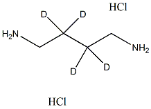 1,4-二氨基丁烷二盐酸盐-2,2,3,3-d4结构式