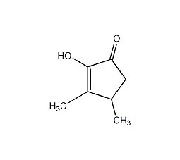 2-羟基-3,4-二甲基-2-环戊烯-1-酮结构式