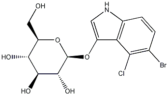 5-溴-4-氯-3-吲哚-β-D-吡喃葡糖苷结构式