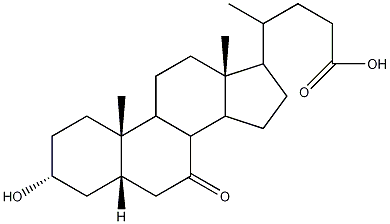 3α-羟基-7-羰基-5β-胆烷酸结构式