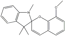1,3,3-三甲基吲哚-8'-甲氧基苯并二氢呋喃结构式