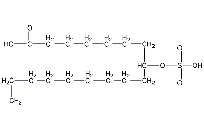 9-(磺氧基)硬脂酸结构式