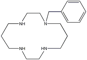 1-苄基-1,4,8,11-四氮杂环十四烷结构式
