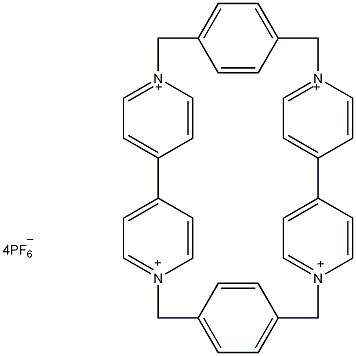 环双(百草枯-1,4-苯醚)四(六氟磷酸酯)结构式