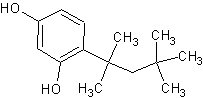 4-叔辛基间苯二酚结构式