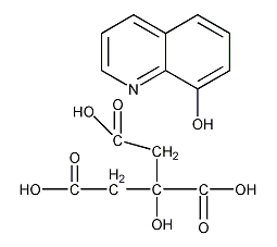 8-羟基喹啉柠檬酸盐结构式