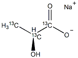 L-乳酸钠-3-13C结构式