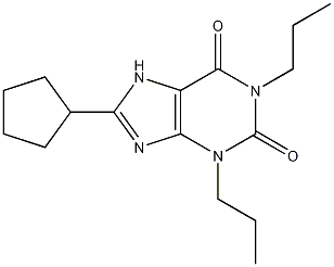 8-环戊烷基-1,3-二丙基黄嘌呤结构式