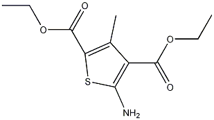 2-氨-4-甲基噻吩-3,5-乙二酸二乙酯结构式