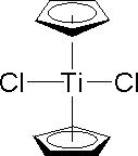 双(环戊二烯)二氯化钛结构式