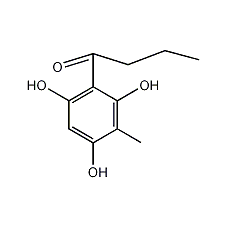 1-(3-甲基-2,4,6-三羟基苯基)-1-丁酮结构式