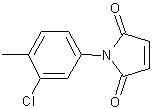 N-(4-甲基-3-氯苯基)马来酰亚胺结构式