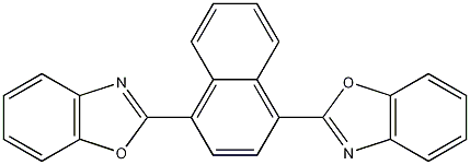 1,4-双(2-苯并恶唑)萘结构式