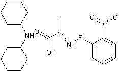 邻硝基苯基亚磺酰基-L-丙氨酸二环己胺盐结构式