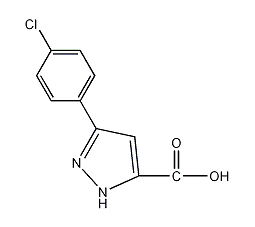 5-(4-氯苯基)-1H-吡唑-3-羧酸结构式