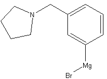 [3-(1-吡咯烷基甲基)苯基]溴化镁结构式