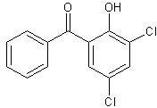 3,5-二氯-2-羟基二苯酮结构式