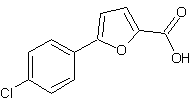 5-(4-氯苯基)-2-糠酸结构式