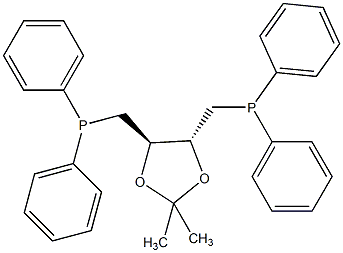 异丙烯基-2,3-二羟基-1,4-双二苯基膦丁烷结构式