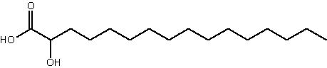 (±)-2-羟基十六烷酸结构式