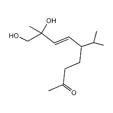 (2R,3E,5S)-1,2-二羟基-5-异丙基-2-甲基-3-壬烯-8-酮结构式