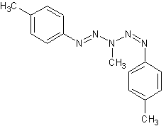 1,5-二对甲苯基-3-甲基-1,4-五氮二烯结构式