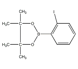2-(2-碘苯基)-4,4,5,5-四甲基-1,3,2-二杂氧戊硼烷结构式