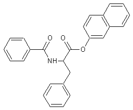 N-苯甲酰-DL-苯基丙氨酸β-苯基酯结构式