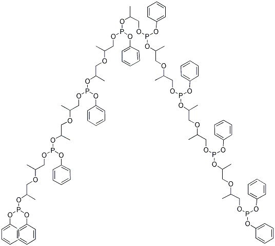 聚(亚二丙酯二醇)亚磷酸苯酯结构式