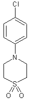 4-(4-氯苯基)硫代吗啉-1,1-二氧化物结构式