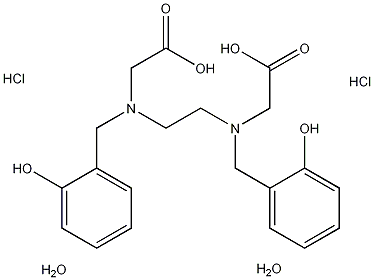 N,N-二(2-羟基苯基)亚乙基二胺-N,N'-二乙酸盐酸盐结构式