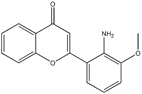2-(2-氨基-3-甲氧基苯基)-4H-1-苯并吡喃-4-酮结构式