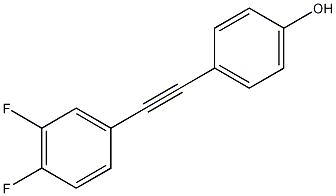 对(3,4-二氟苯乙炔基)苯酚结构式