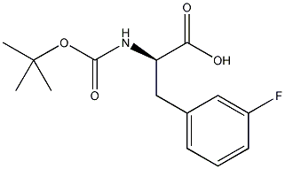 Boc-D-3-氟苯丙氨酸结构式