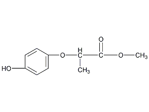 (R)-(+)-2-(4-羟基苯氧基)丙酸甲酯结构式
