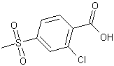 2-氯-4-甲磺酰苯甲酸结构式