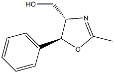 (4S,5S)-(−)-2-甲基-5-苯基-噁唑啉-4-甲醇结构式