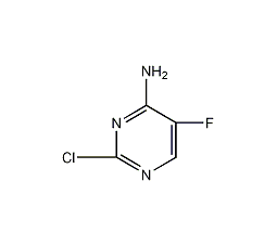 4-氨基-2-氯-5-氟嘧啶结构式