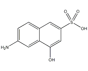 6-氨基-4-羟基-2-萘磺酸结构式