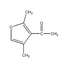 2,4-二甲基-3-乙酰基呋喃结构式
