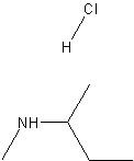 N-甲基-2-丁胺盐酸盐结构式