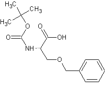 丁氧羰基-O-苄基-L-丝氨酸结构式