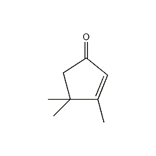 3,4,4-三甲基-2-环戊烯-1-酮结构式