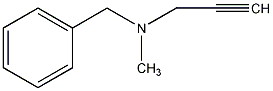 N-甲基-N-丙炔基苄胺结构式