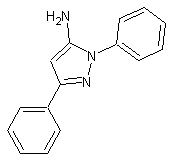 5-氨基-1,3-二苯基哌唑结构式