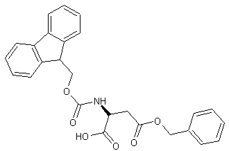 Fmoc-L-天冬氨酸-4-苄酯结构式