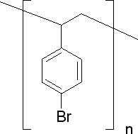 聚(对溴苯乙烯)结构式